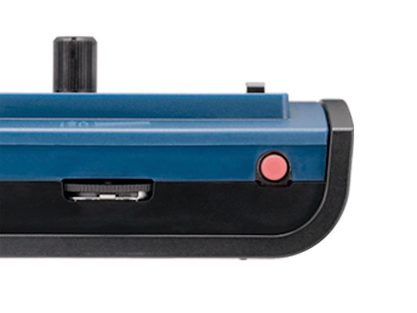 The small red button on the Duo's back panel toggles between ribbon modes.