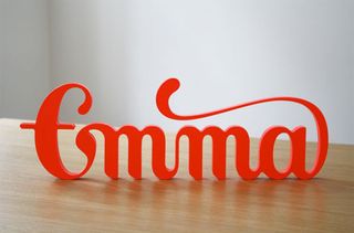customised typography sculptures