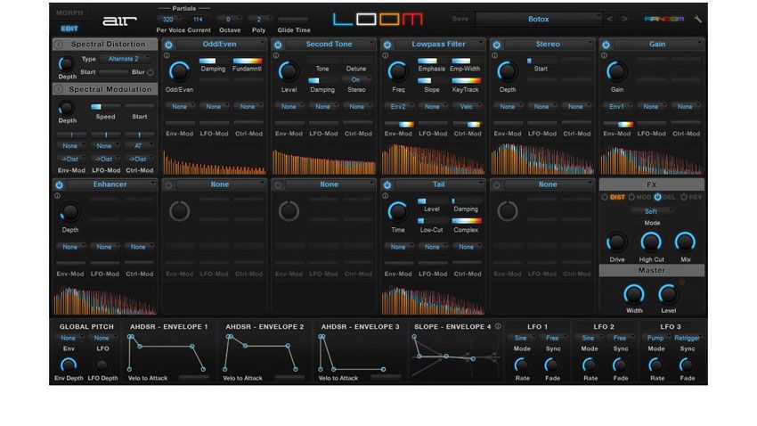 Intuitive color-coding makes the Loom graphical user interface easy to understand