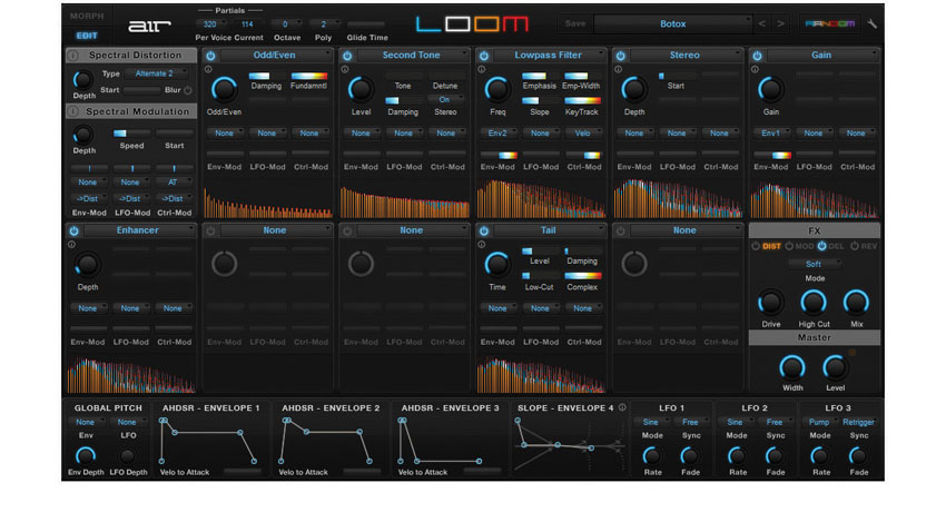 Intuitive color-coding makes the Loom graphical user interface easy to understand