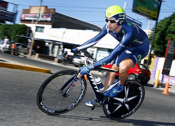 Xavier Tondo (Movistar) powers to victory in the stage four time trial.
