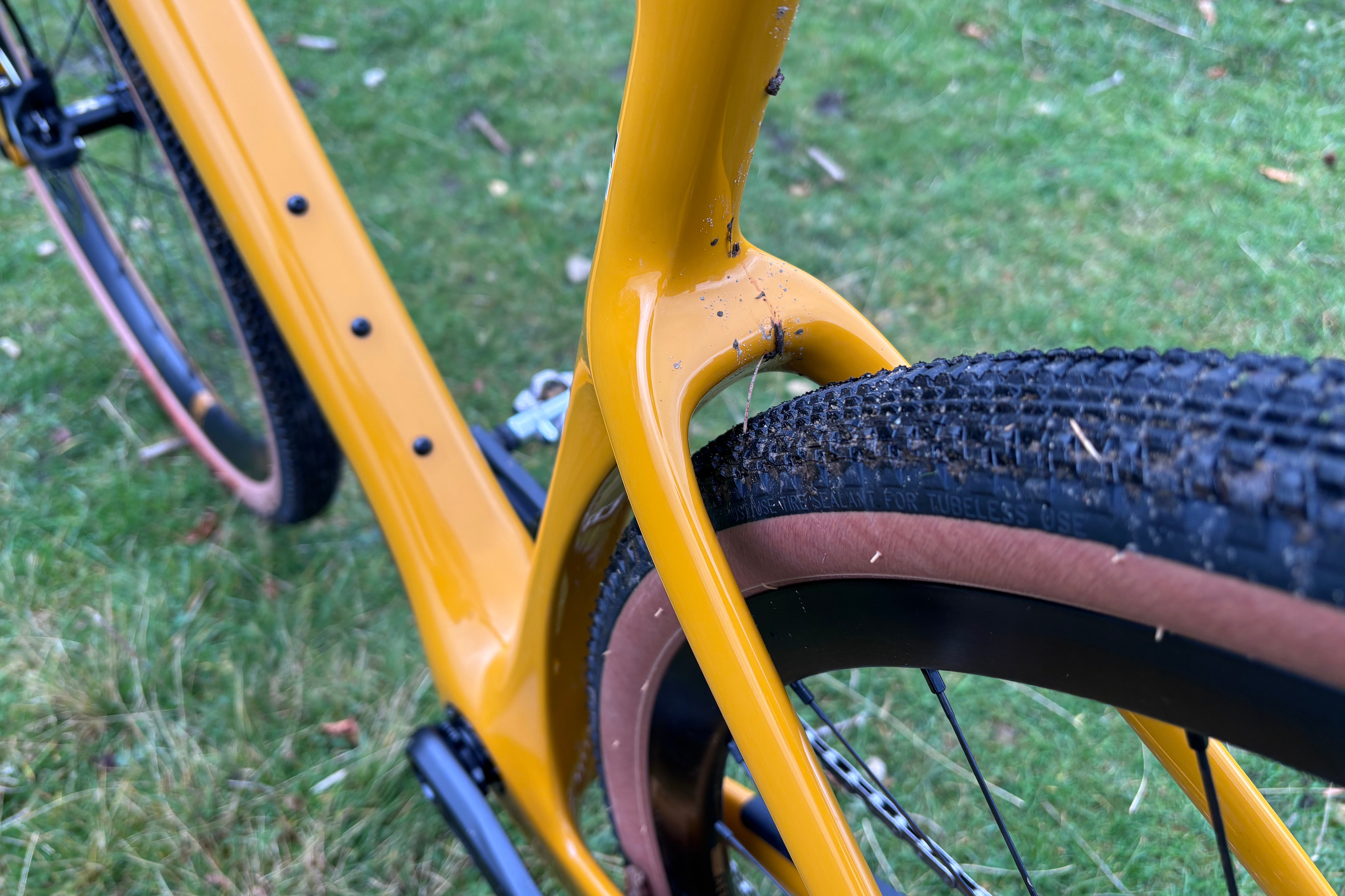 Detail of the Cervelo Aspero seat stays