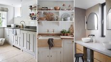 Three images of clean and tidy spaces in a home