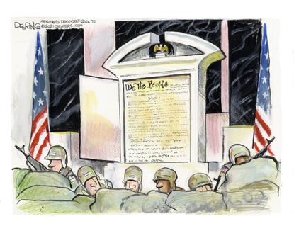Editorial Cartoon U.S. inauguration constitution capitol riot