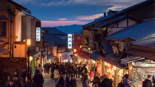 Kyoto at sunset, one of woman&home's best places to visit in september
