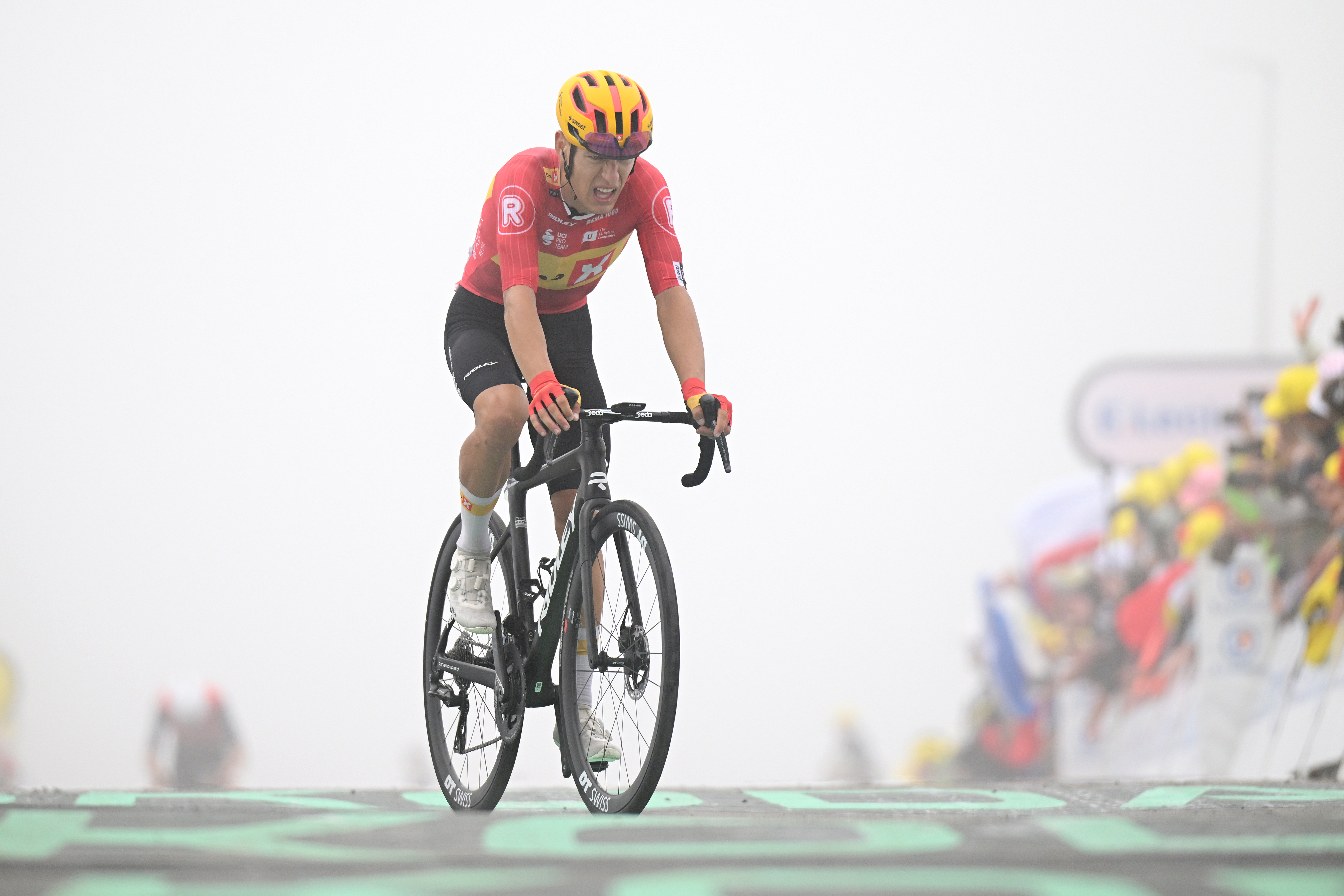 Tobias Halland Johannessen finishes stage 16 of the Tour de France