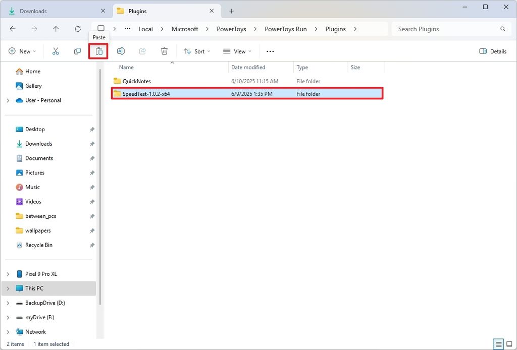 Install PowerToys plugin