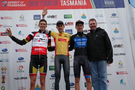 The final overall Tour of Tasmania podium