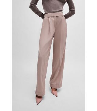 Naomi X Boss Regular-Fit-Hose aus natürlicher elastischer Wolle