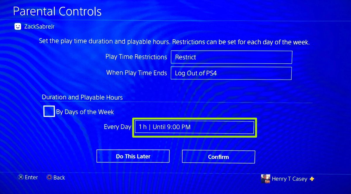 ps4 parental controls