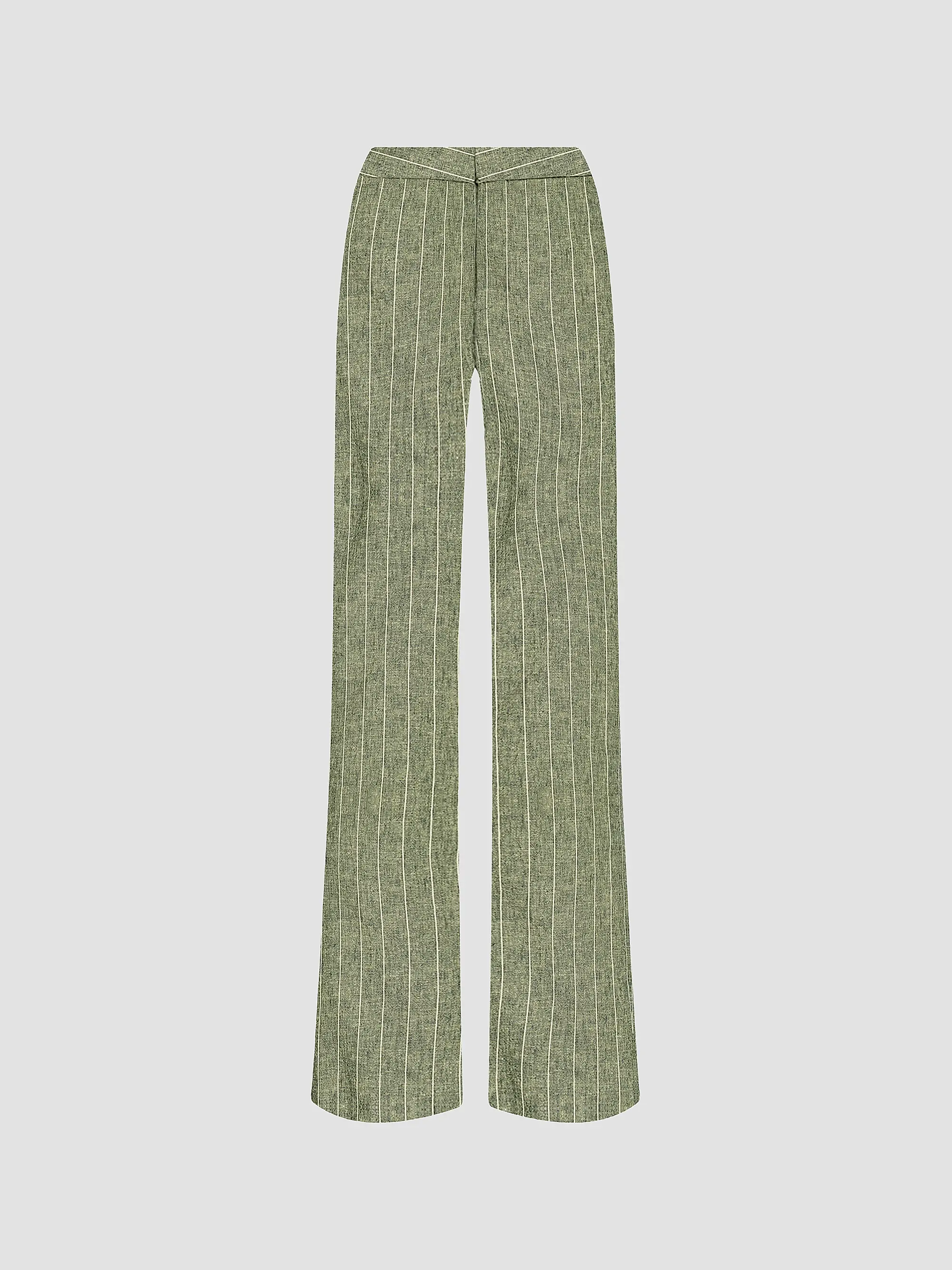 Livvy Stripe Straight-Leg Trousers