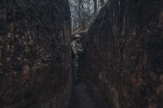 Ukrainian soldier in Vuhledar