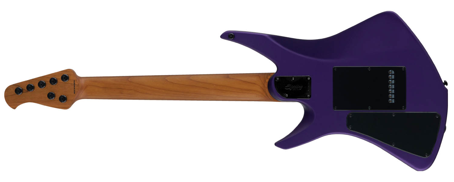 The Sterling By Music Man Kaizen is a more affordable version of the Animals As Leaders guitarist Tosin Abasi's signature model, and is offered here in Firemist Purple Satin and Stealth Black.