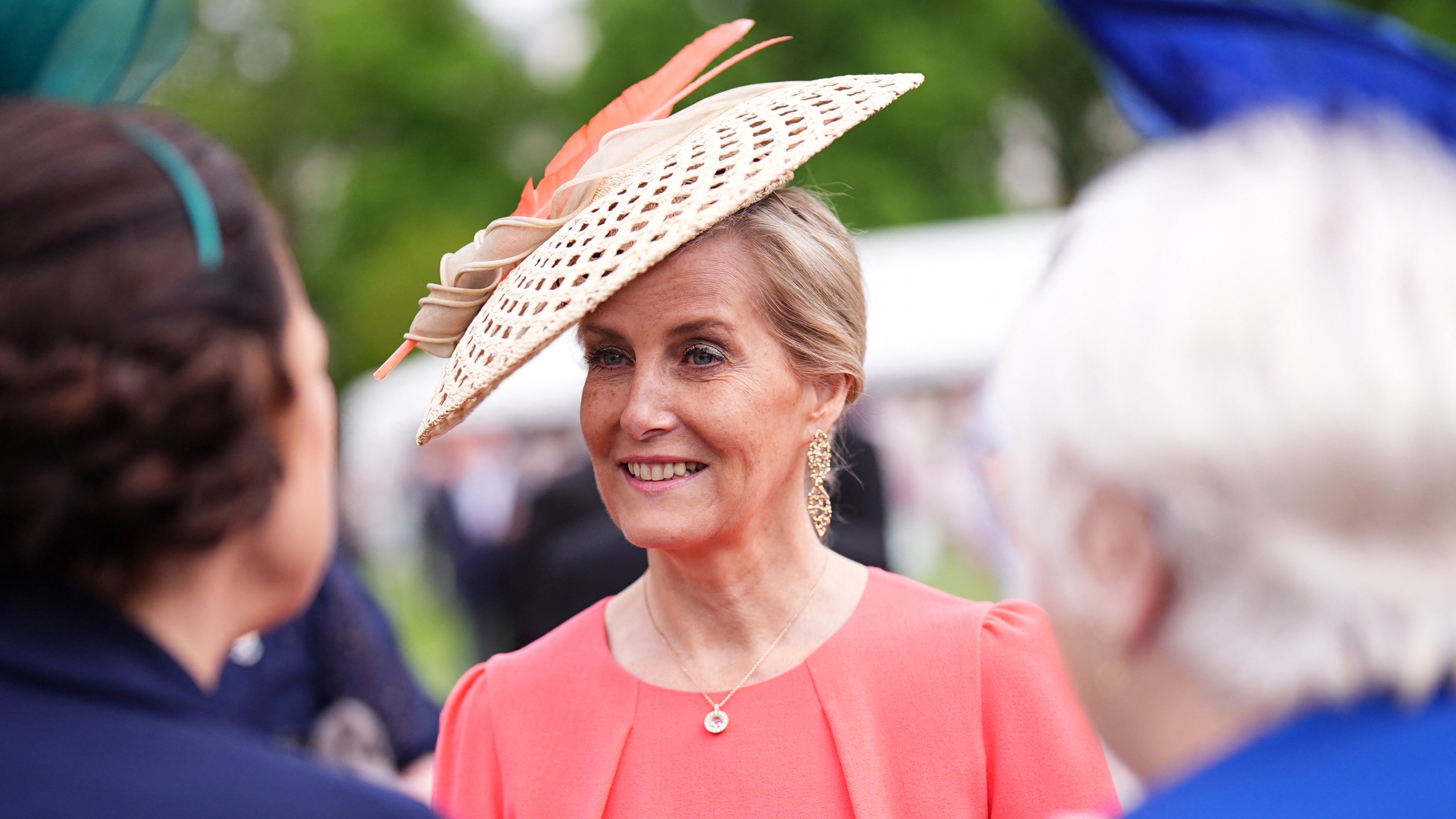 Sophie, Duchess of Edinburgh speaks to guests during a Royal Garden Party at Buckingham Palace, in London, on May 6, 2026