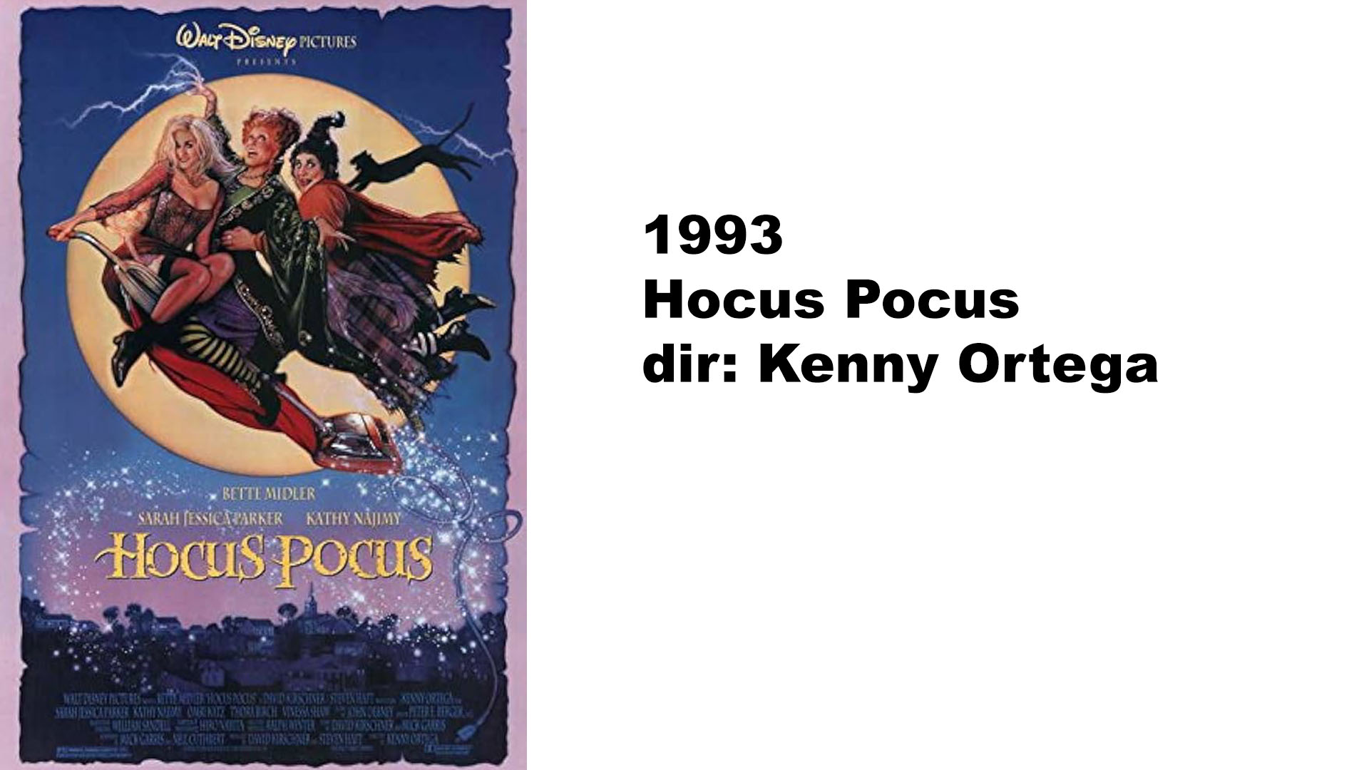 Hocus Pocus cinematic poster.