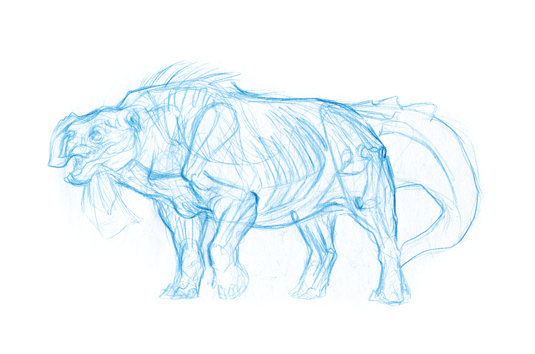 How to create a fantasy beast: build up forms