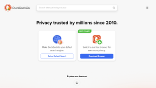 Screenshot of DuckDuckGo's browser download page