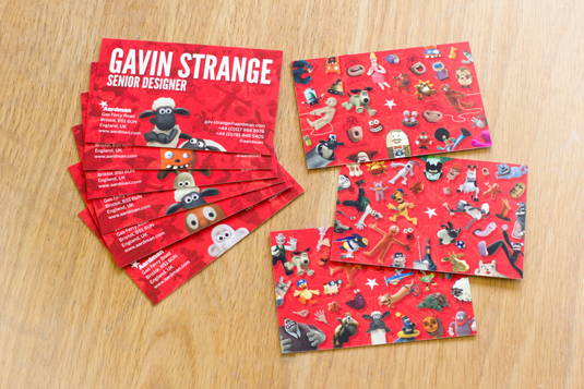 aardman website and stationary design