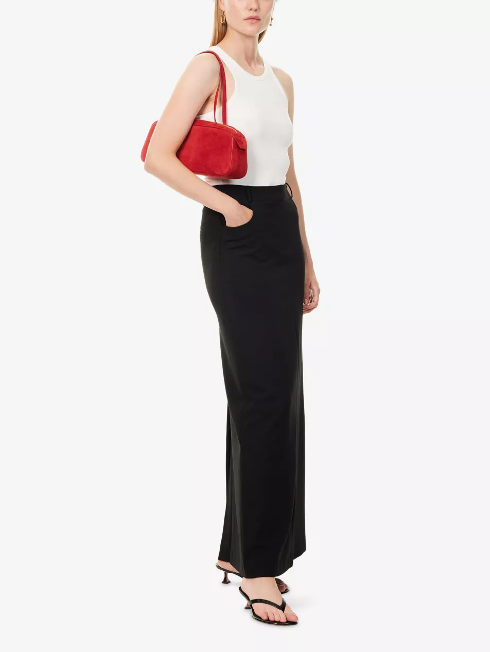Malvo Long Woven Pencil Skirt