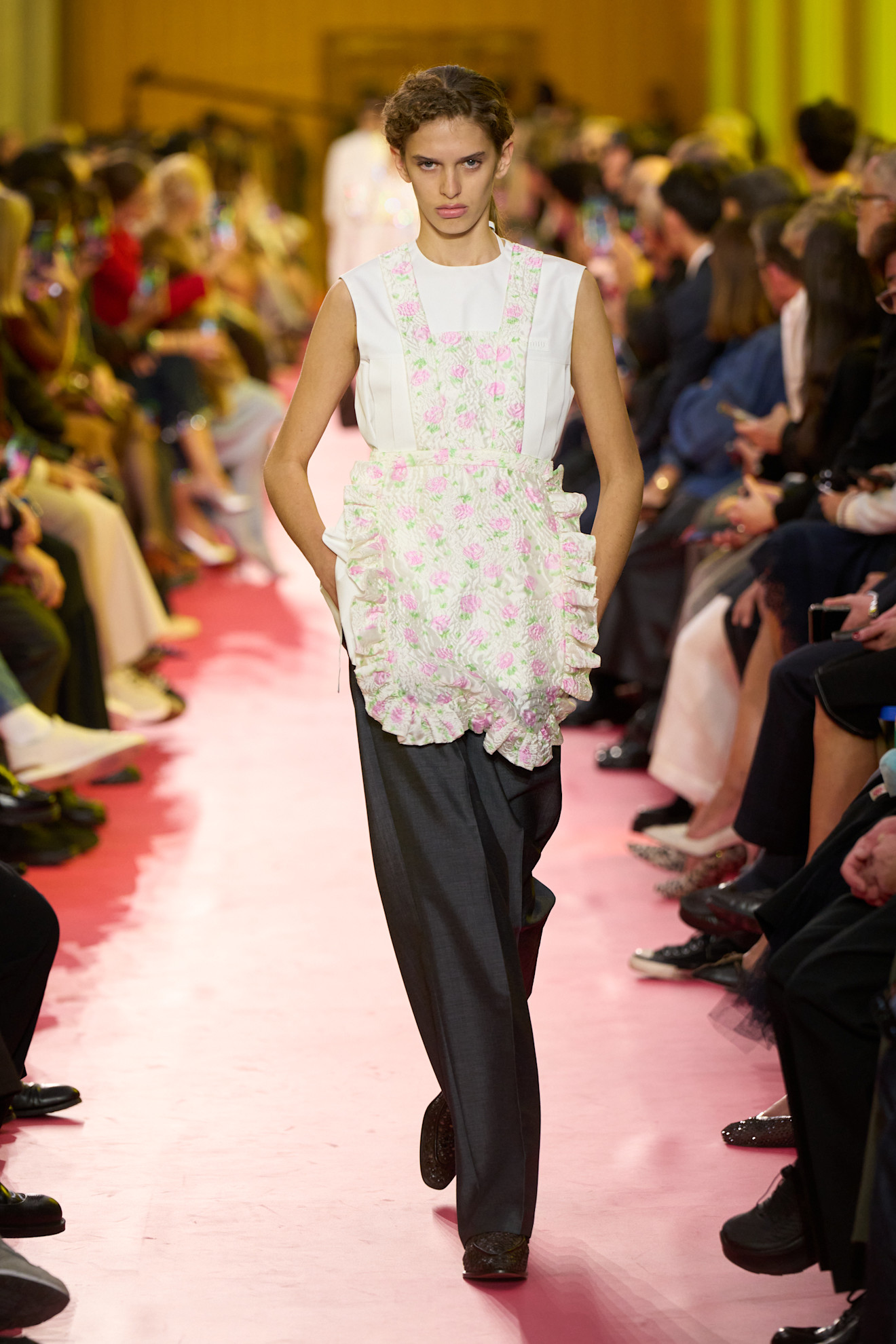 models on the Miu Miu Spring 2026 runway