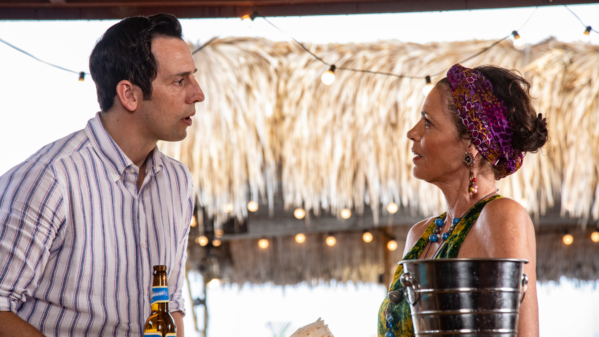 (L-R) DI Neville Parker (RALF LITTLE), Catherine Bordey (ELIZABETH BOURGINE)