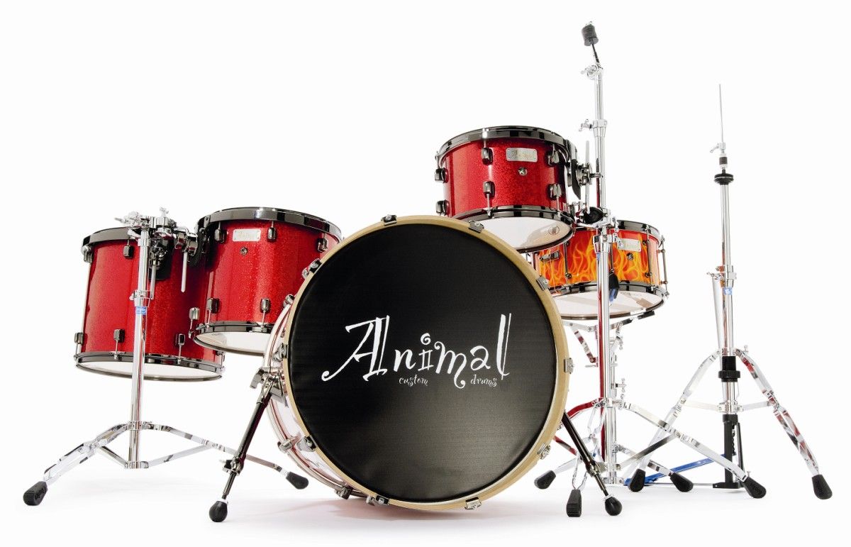 The thin shell bass drum has depth and darkness of tone.