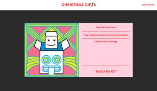 This cool gift concept by artist Supermundane is just one of many Christmas GIF designs