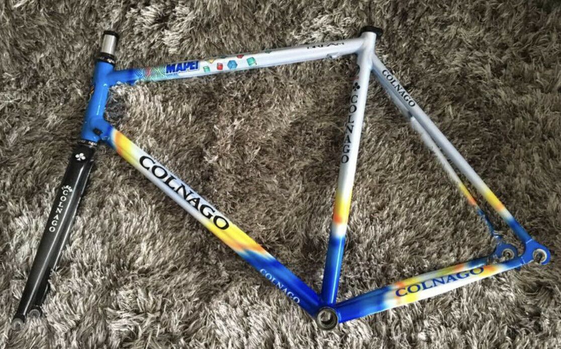 An aluminium Mapei Colnago Dream frameset on eBay