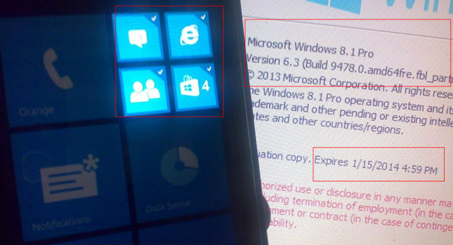 Windows Phone 8.1 leak hints at notification centre, multi-tile select tool