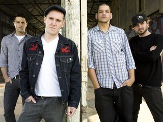 Brian Fallon (second from left) has this advice for yong bands:Get in the van!