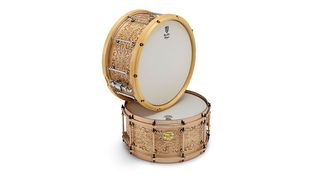 These drums are the first wooden snares that the company has treated with laser engraving
