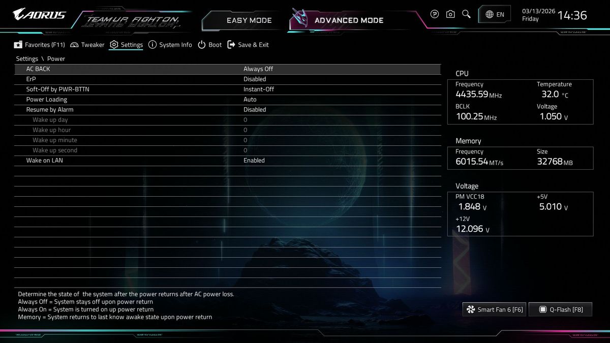Gigabyte X870E Aorus Xtreme AI Top - BIOS