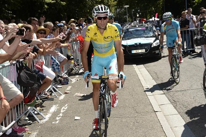 Vincenzo Nibali (Astana) at the start of stage 11 of the Tour de France
