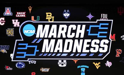 The March Madness logo. 