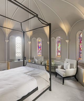 The converted church, with a cinema room and private bar, is on sale for £19.5 million in Chelsea