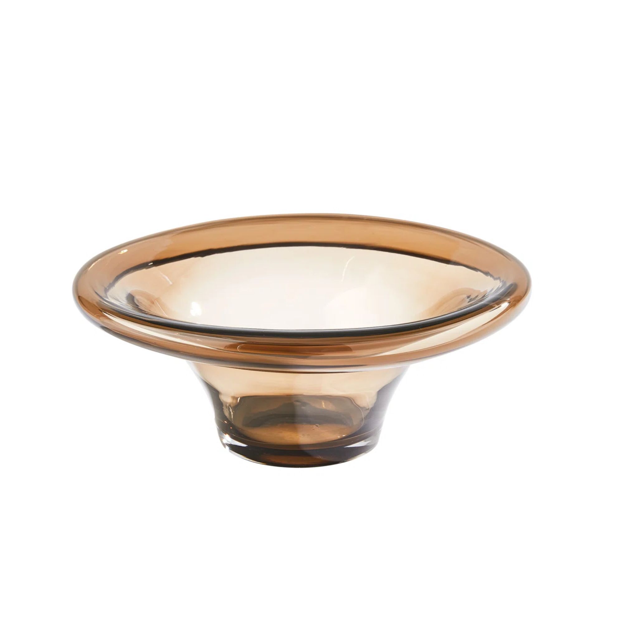 decorative amber glass bowl