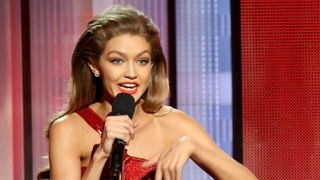 <p>The AMAs were bound to poke some fun at the recent election results and Gigi Hadid's <a href="http://www.marieclaire.com/celebrity/a23726/gigi-hadid-melania-trump-impression/" target="_blank" data-tracking-id="recirc-text-link">impression of Melania Trump</a> was all that anyone can talk about. Some found it hilarious, but many Trump supporters lashed out at the model, which led to a sorry, but not sorry note that Hadid posted to Twitter <a href="http://www.marieclaire.com/celebrity/news/a23774/gigi-hadid-melania-trump-impression-statement/" target="_blank" data-tracking-id="recirc-text-link">later the next day</a>.</p>