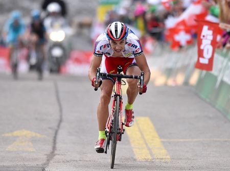 Simon Spilak (Katusha) sprinting to the line