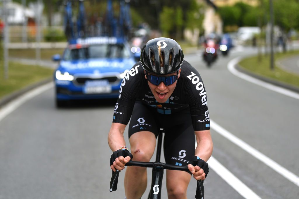 ONDARROA SPAIN APRIL 09 Andreas Leknessund of Norway and Team DSM during the 60th ItzuliaVuelta Ciclista Pais Vasco 2021 Stage 5 a 1602km stage from Hondarribia to Ondarroa Breakaway itzulia ehitzulia on April 09 2021 in Ondarroa Spain Photo by David RamosGetty Images