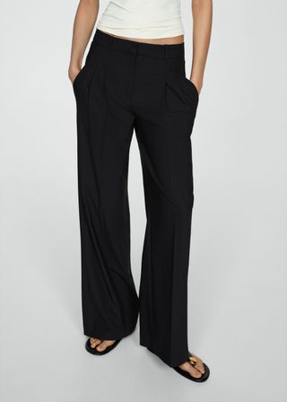 Pleat Straight Trousers