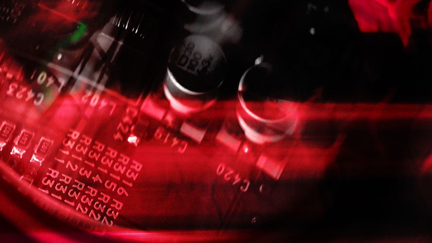 PCB under red light