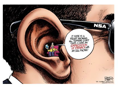 Editorial cartoon NSA spying SCOTUS