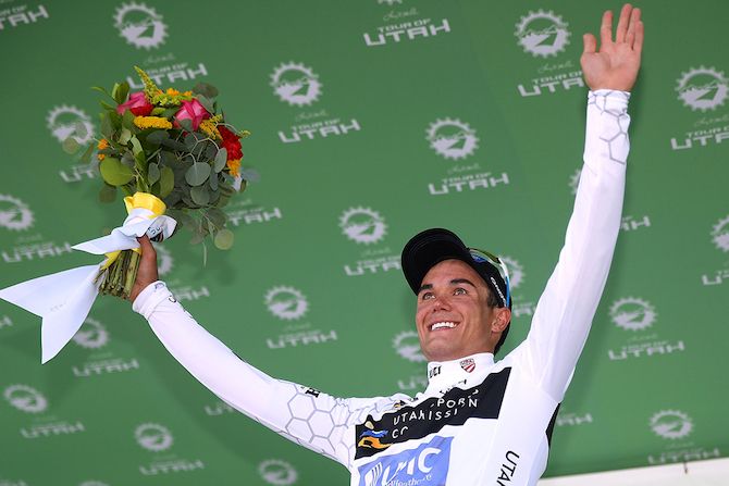 Travis McCabe (UnitedHealthcare) still holds the white jersey as the 2018 Tour of Utah's best sprinter after stage 3
