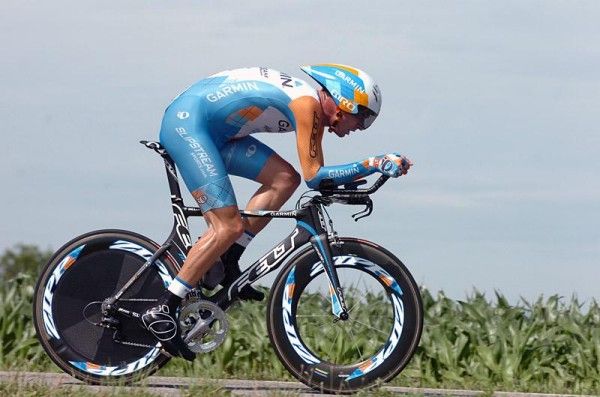 David Millar (Garmin - Slipstream) stopped the clock in third place, 39 seconds behind Grabsch.