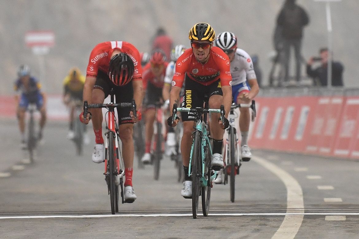 Primoz Roglic (Jumbo-Visma) hit the line first
