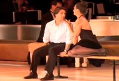 Tom Cruise &amp; Katie Holmes- WATCH! Tom Cruise and Katie Holmes? racy charity routine - Celebrity News - Marie Claire