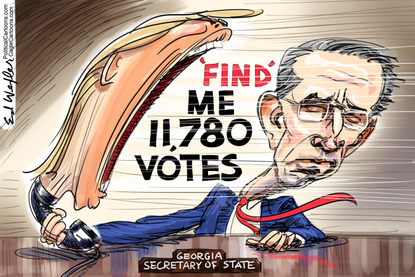 Political Cartoon U.S. Trump Raffensperger Georgia