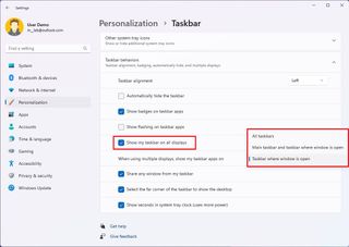 Taskbar multi-monitor