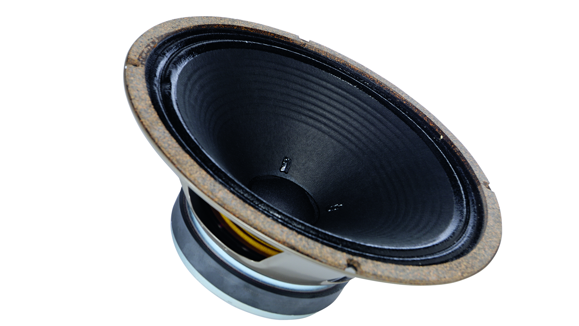 A photo of a guitar speaker