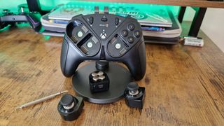 Thrustmaster eSwap X 2 with some of its modules removed